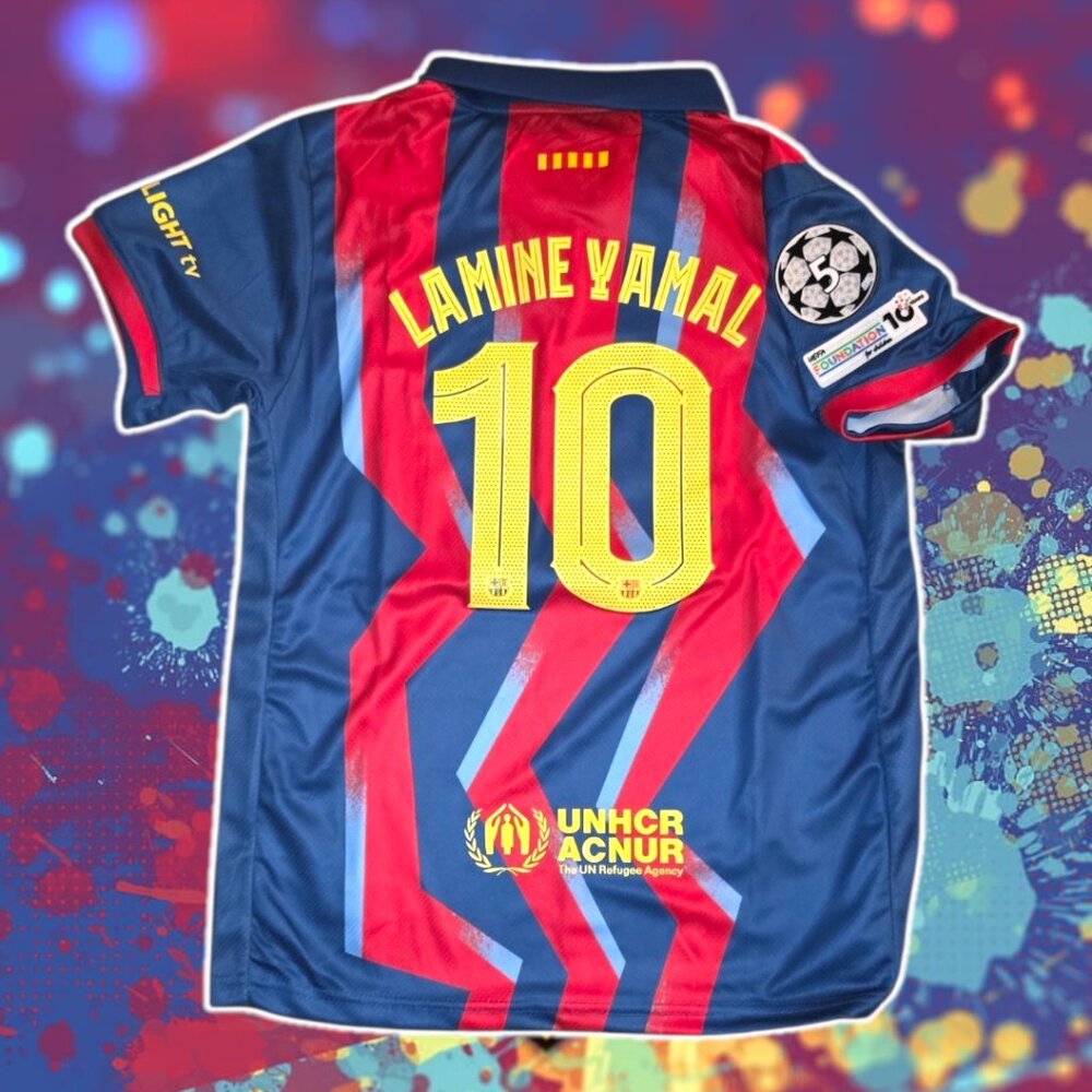 🔥 Kids Barcelona 4th Kit 2026 Soccer Jersey Set – #10 🔥